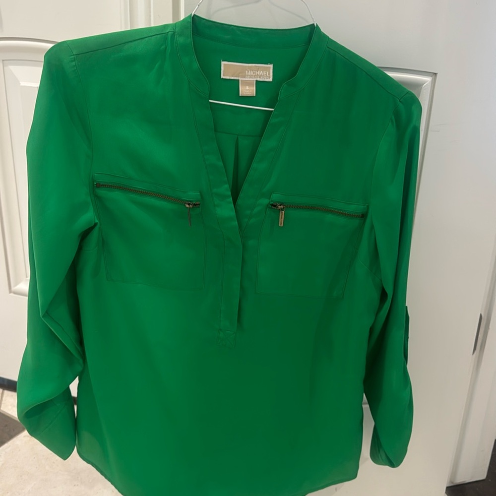 Michael Kors, size Small, Kelly Green Blouse